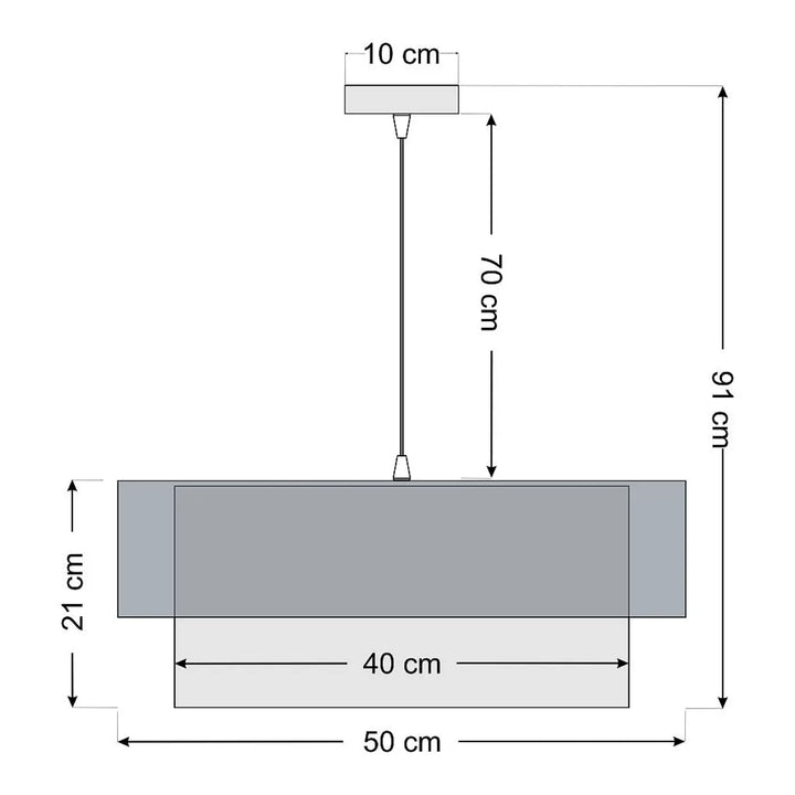 Suspension Luminaire | DUO (Creme/Argent)