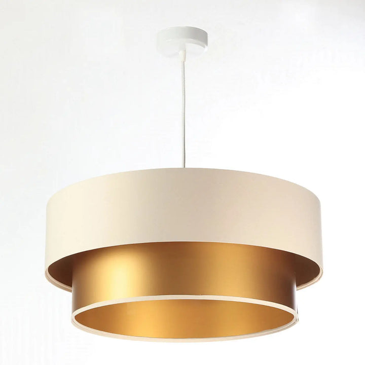 Suspension Luminaire | DUO (Creme/Doré)