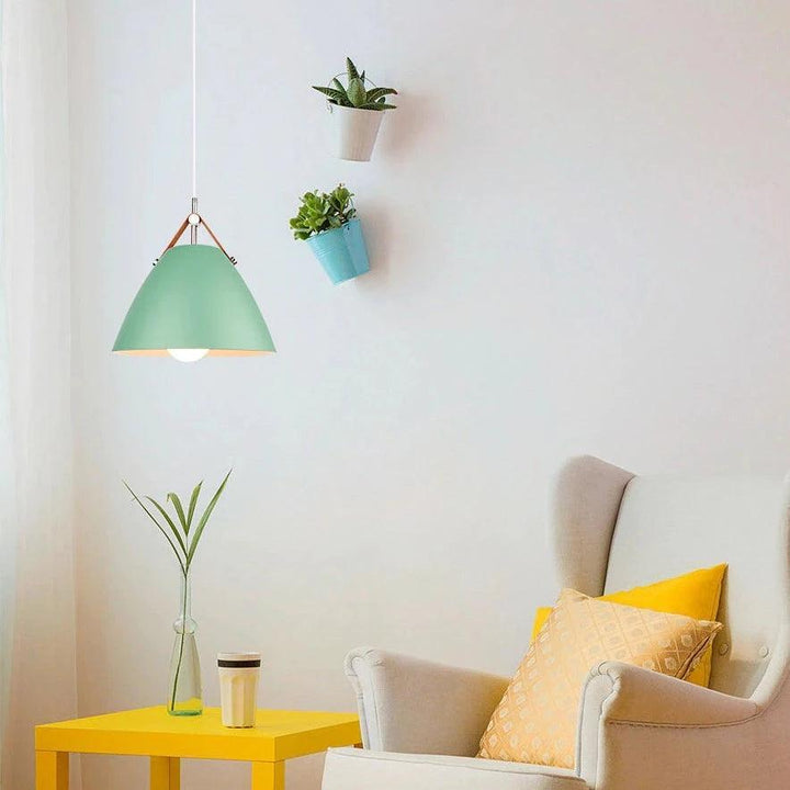 suspension luminaire verte