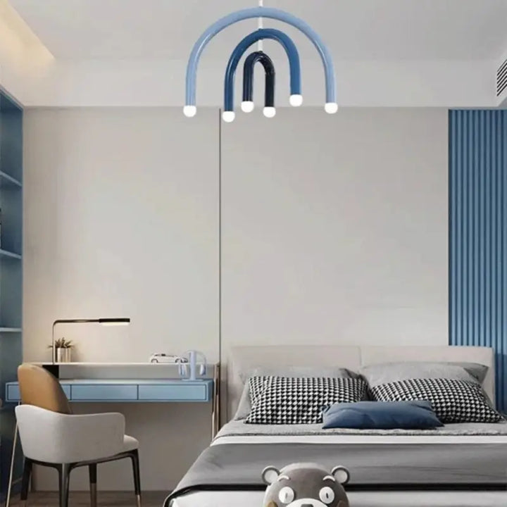 Suspension luminaire design en arcs arrondis moderne et élégant