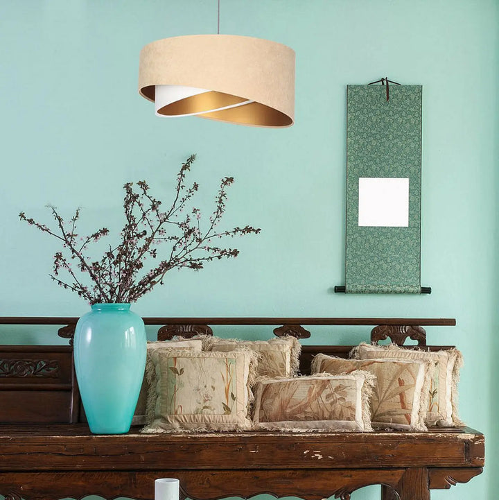 Suspension Luminaire | GALAXY AURIC (Beige/Blanc)