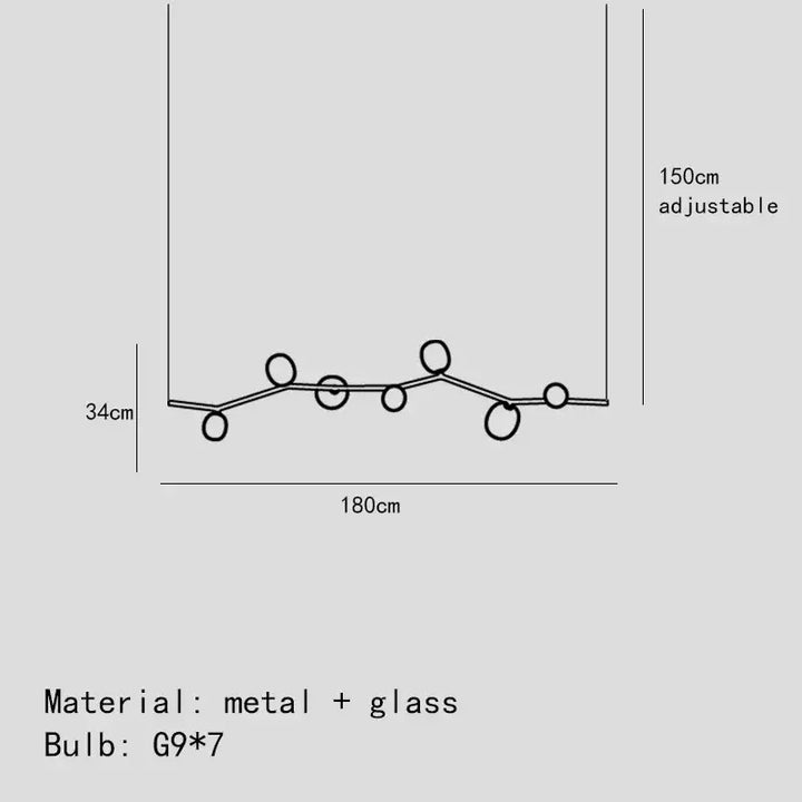 Suspension luminaire design contemporain ligne graphique
