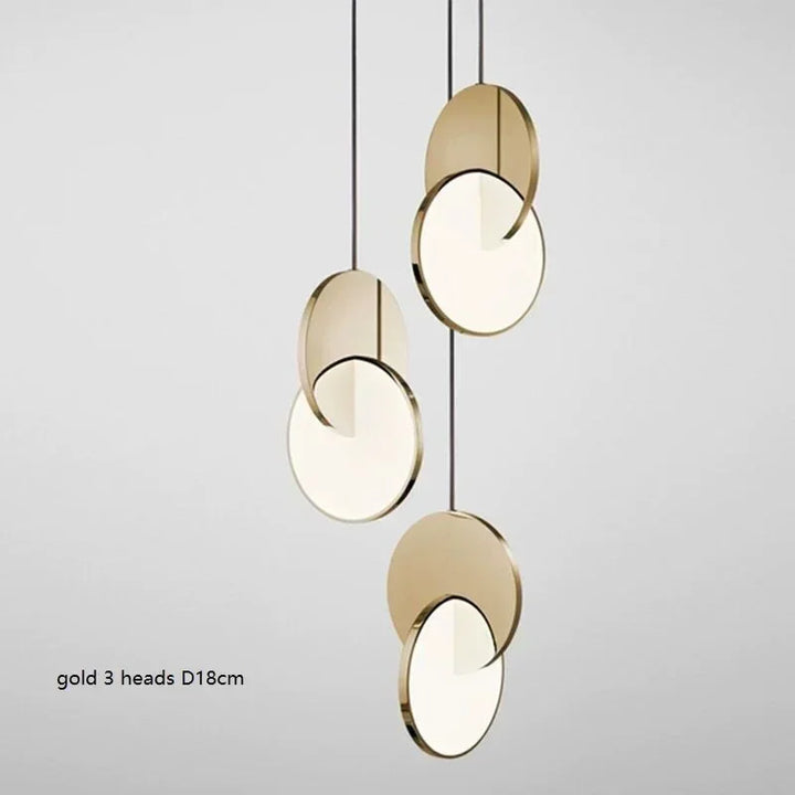 Suspension luminaire design géométrique en métal chic