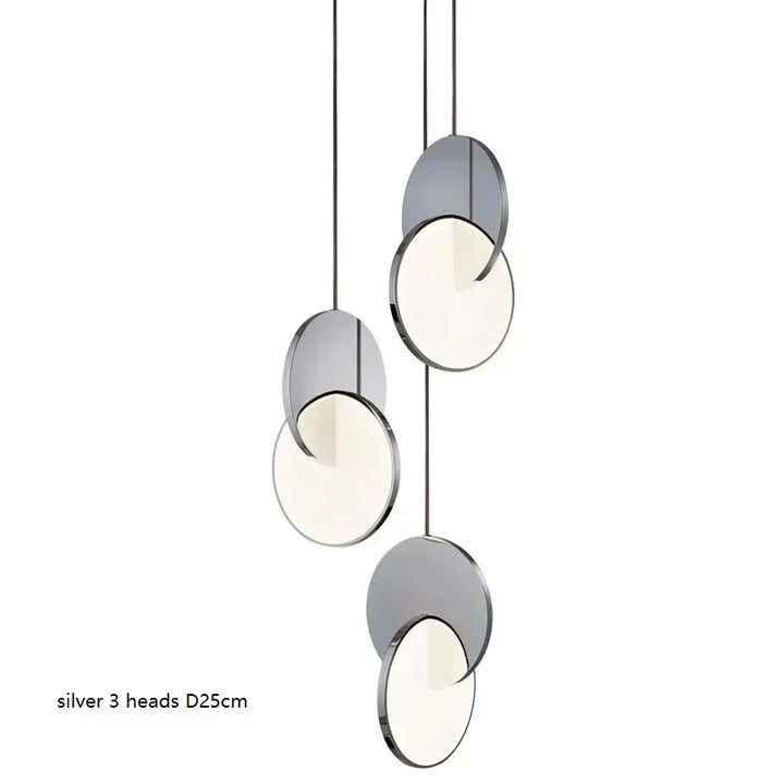 Suspension luminaire design géométrique en métal chic
