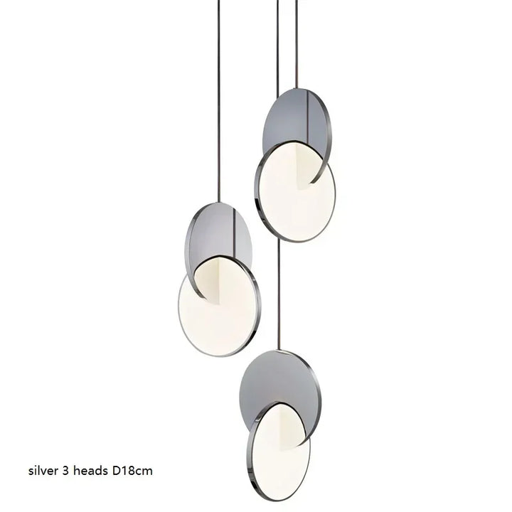 Suspension luminaire design géométrique en métal chic