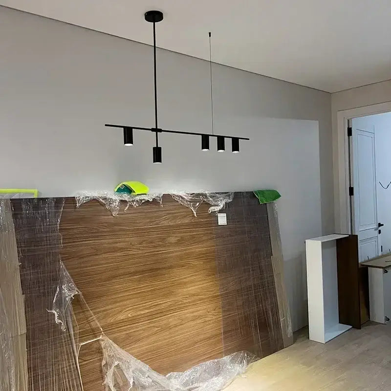 Suspension Luminaire Au Design Minimaliste Moderne En Métal Noir