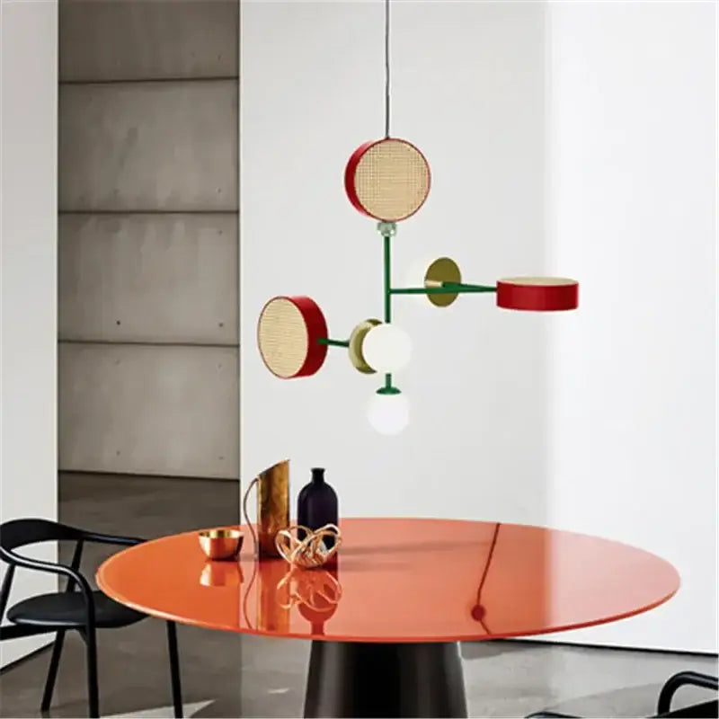 Suspension luminaire design moderne aux couleurs vives design