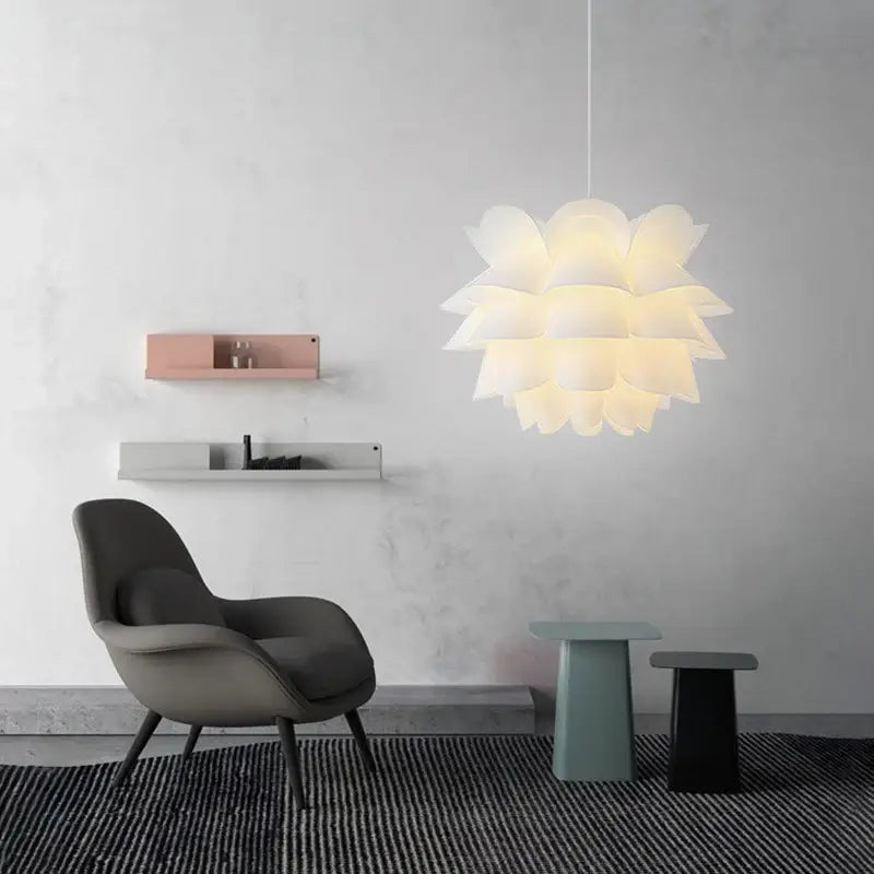Suspension luminaire design moderne en forme de fleur élégante
