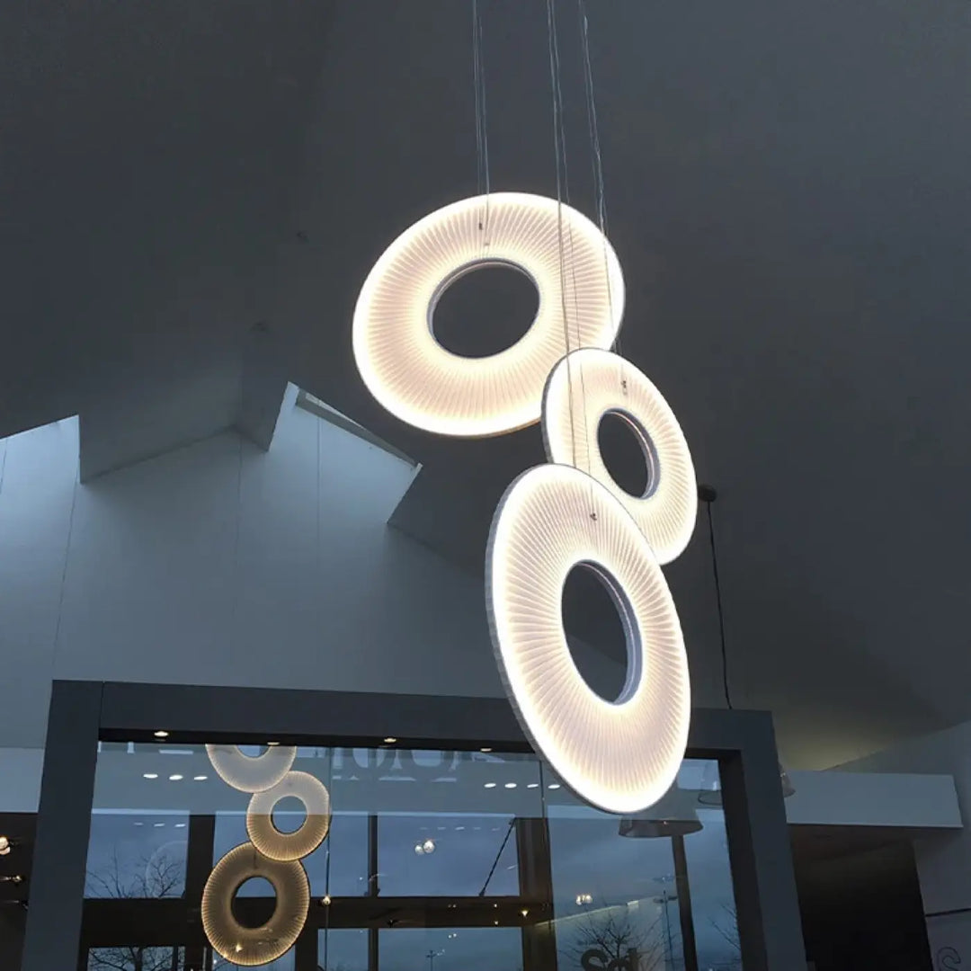 Suspension design moderne led blanc cassé stylé chic