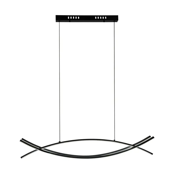 Suspension moderne led sculpturale noire style élégant