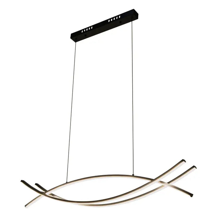 Suspension moderne led sculpturale noire style élégant