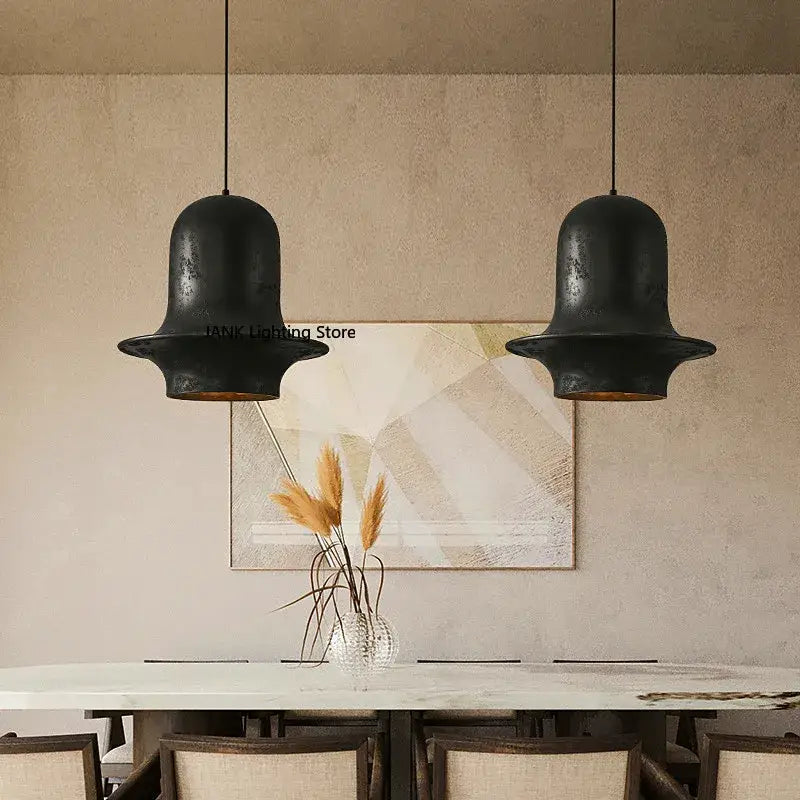 Suspension luminaire design moderne en métal blanc ou noir