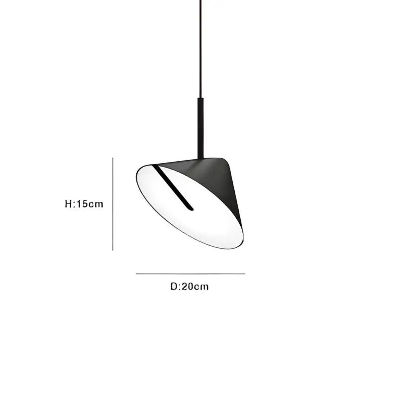 Suspension luminaire design noir forme conique élégante