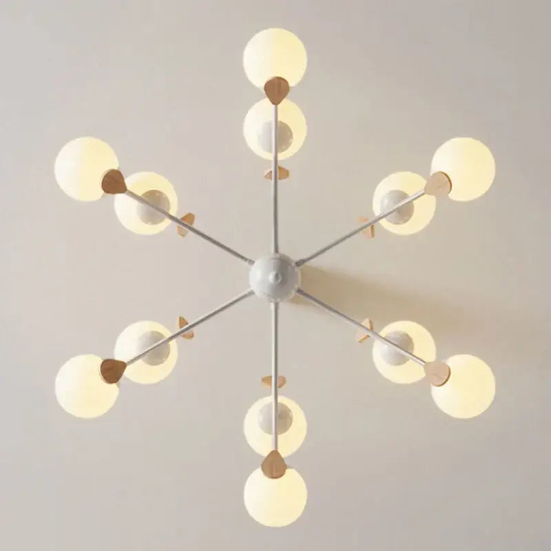 Suspension luminaire nordique de luxe avec branches élégantes