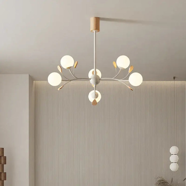 Suspension luminaire nordique de luxe avec branches élégantes