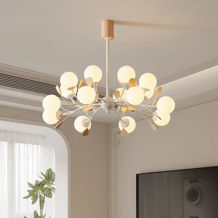 Suspension luminaire nordique de luxe avec branches élégantes