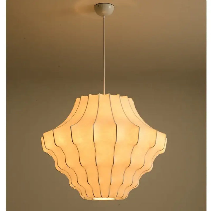 Suspension design organique blanche moderne style pur