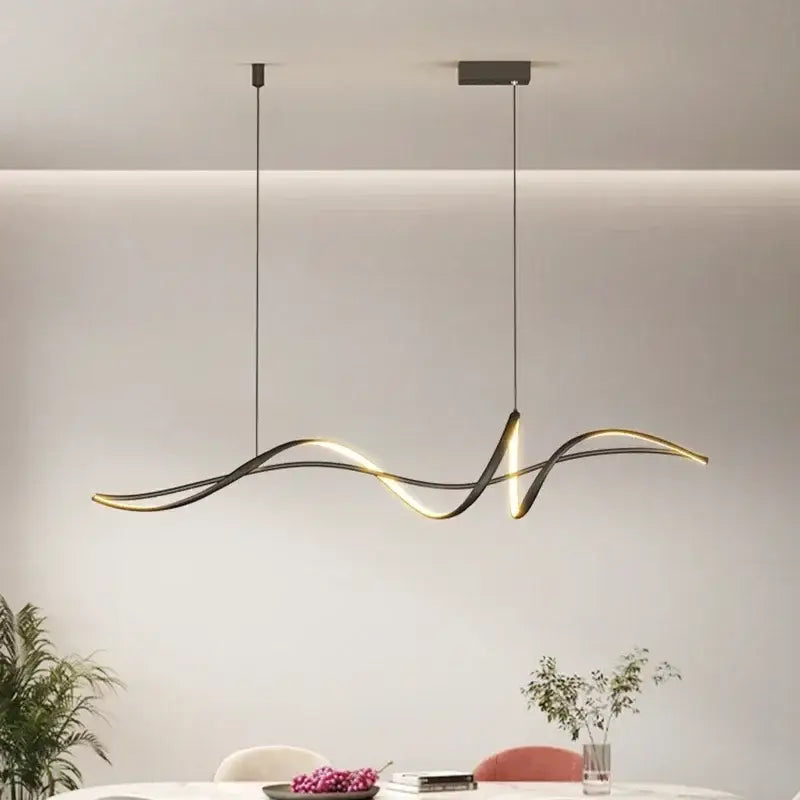 Suspension Luminaire Design Pour Salle À Manger Forme Sinusoïdale