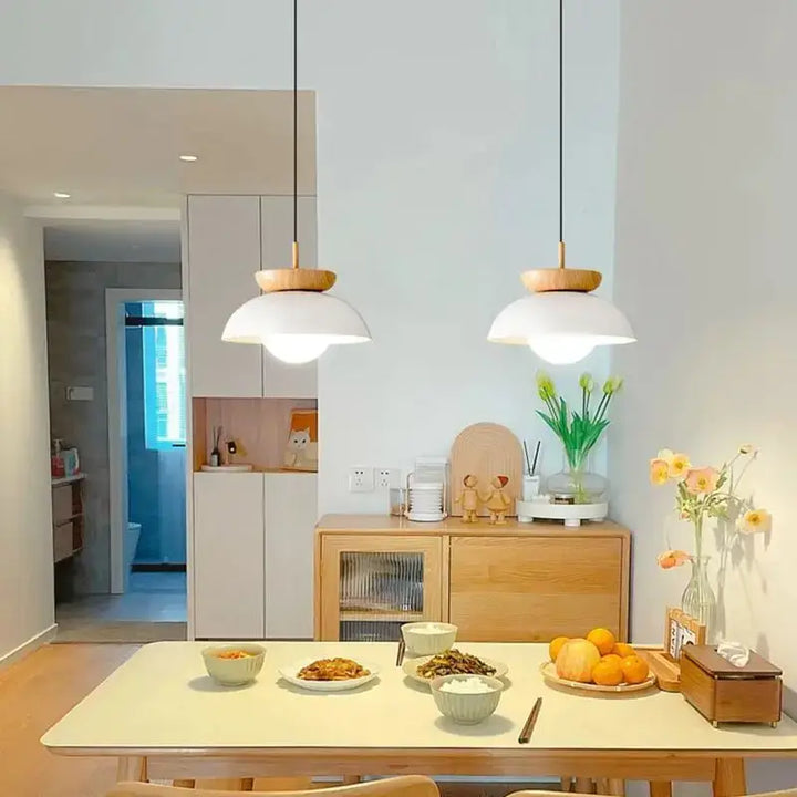 Suspension design scandinave avec abat-jour ambiance