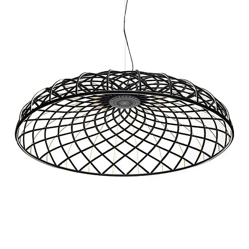 Suspension luminaire en dôme tressé au design naturel et bohème