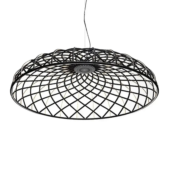 Suspension luminaire en dôme tressé au design naturel et bohème