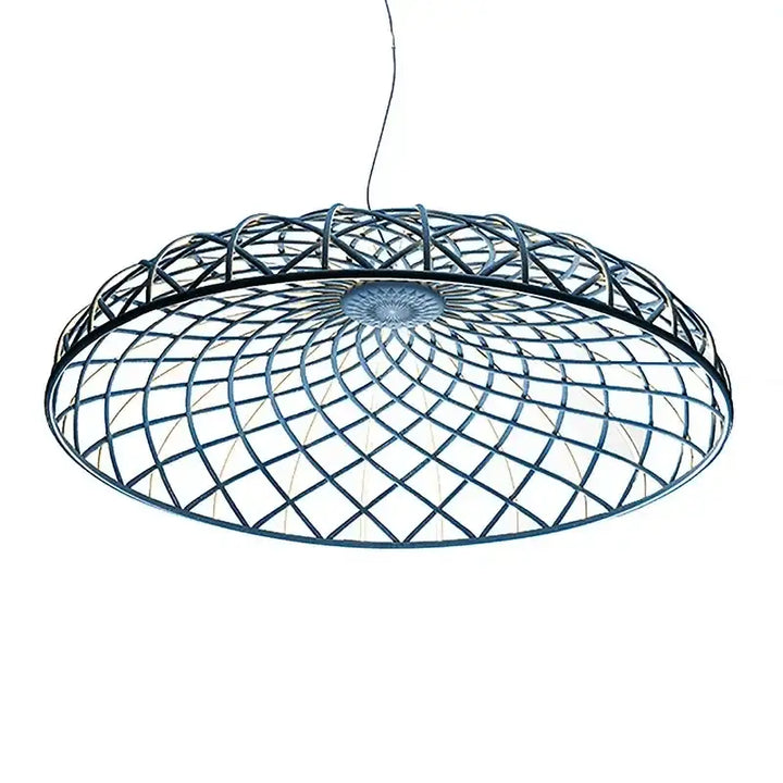 Suspension luminaire en dôme tressé au design naturel et bohème