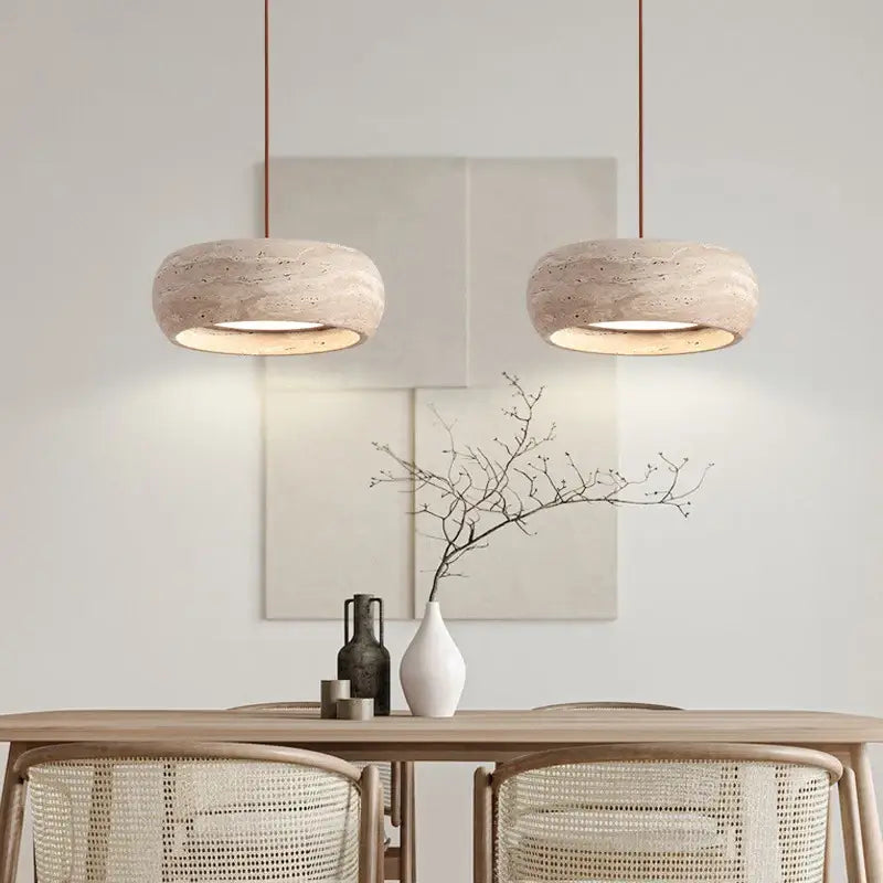Suspension Luminaire Effet Pierre Blanche Pour Chambre Moderne