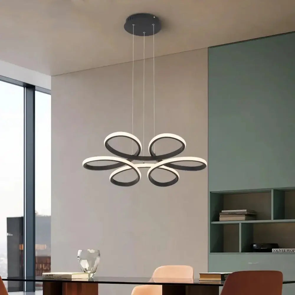 Suspension Luminaire Noeud Représentant Une Fleur Style Moderne