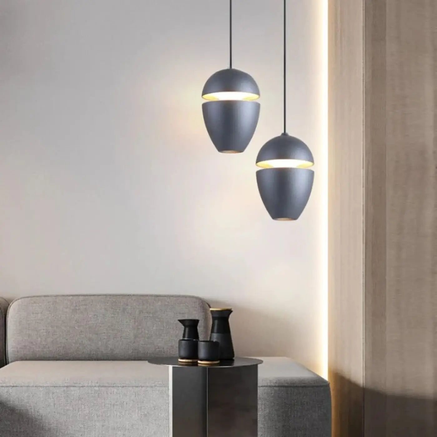 Modern-Style Capsule-Shaped Hanging Light Fixture – Lustria
