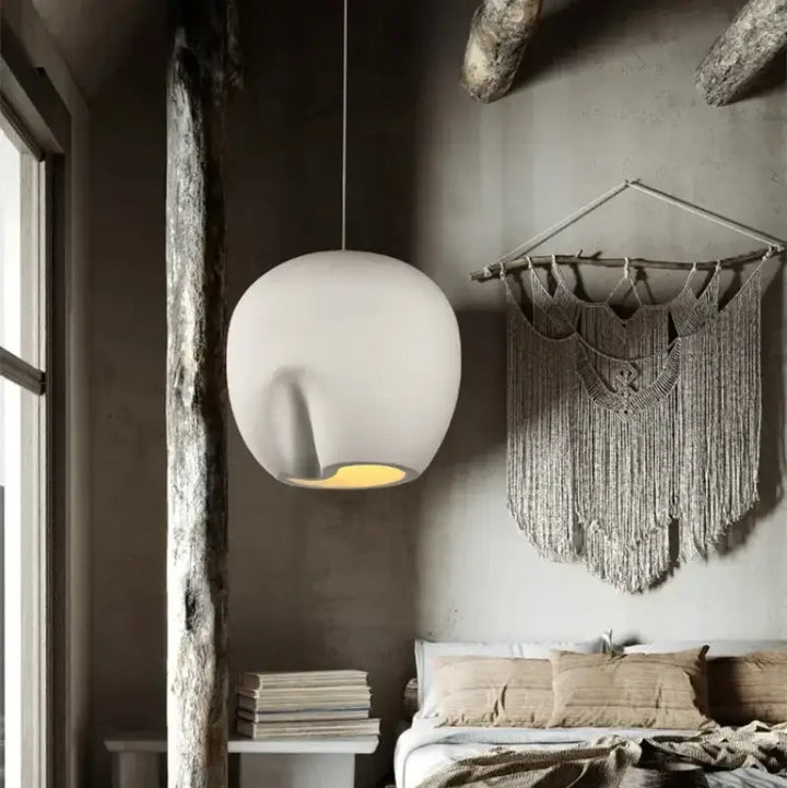 Suspension luminaire forme organique style contemporain