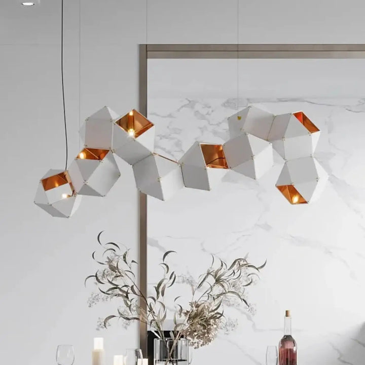 Suspension luminaire géométrique moderne ajustable chic