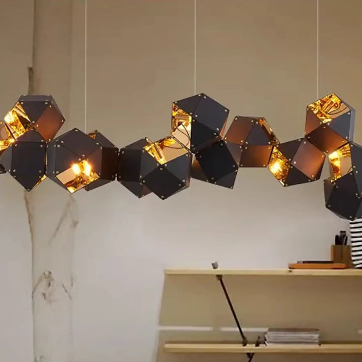 Suspension luminaire géométrique moderne ajustable chic