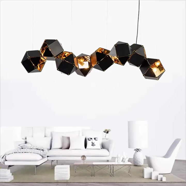 Suspension luminaire géométrique moderne ajustable chic