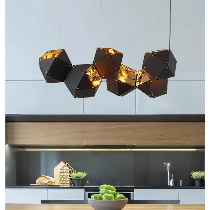 Suspension luminaire géométrique moderne ajustable chic