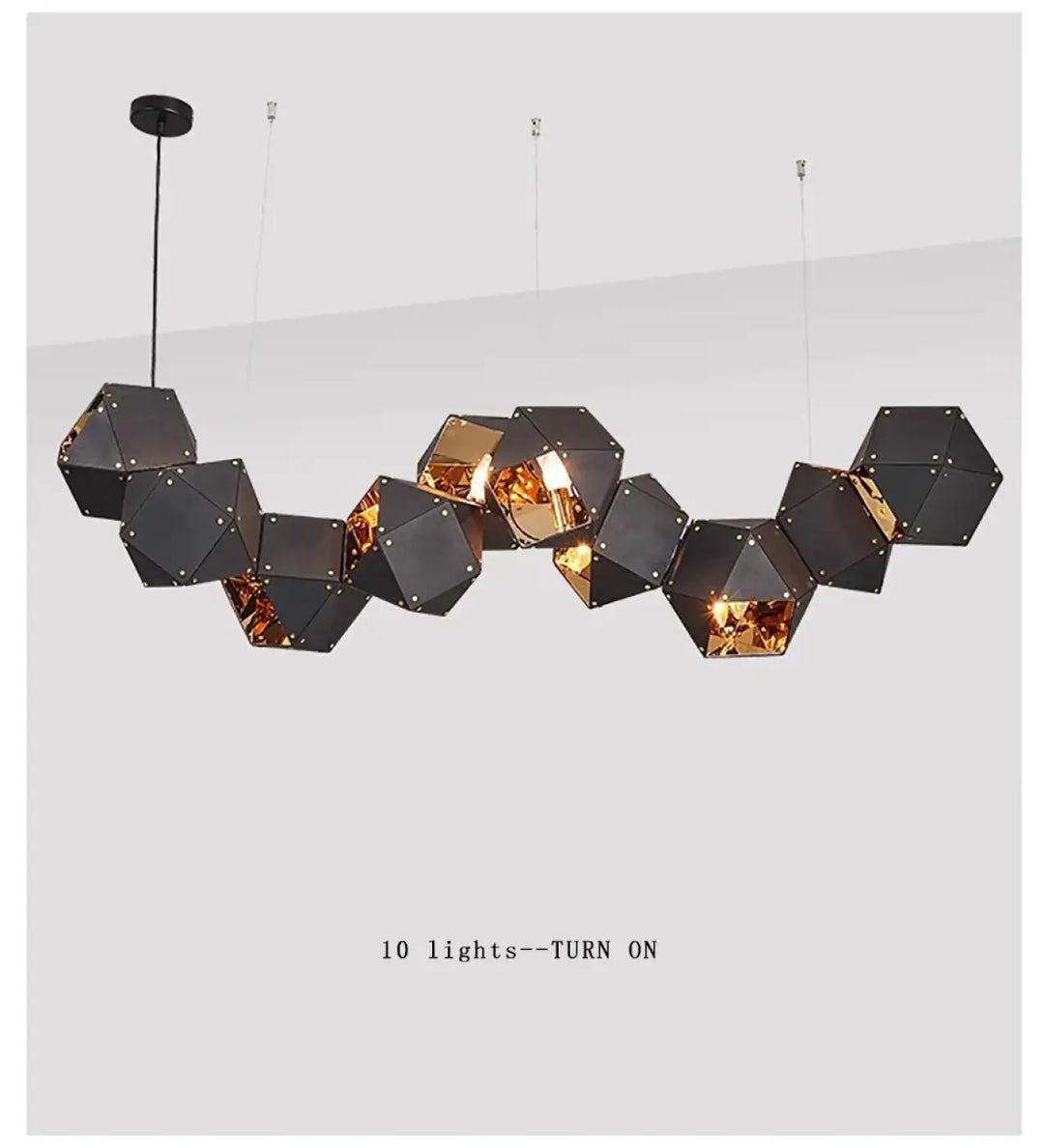 Suspension luminaire géométrique moderne ajustable chic