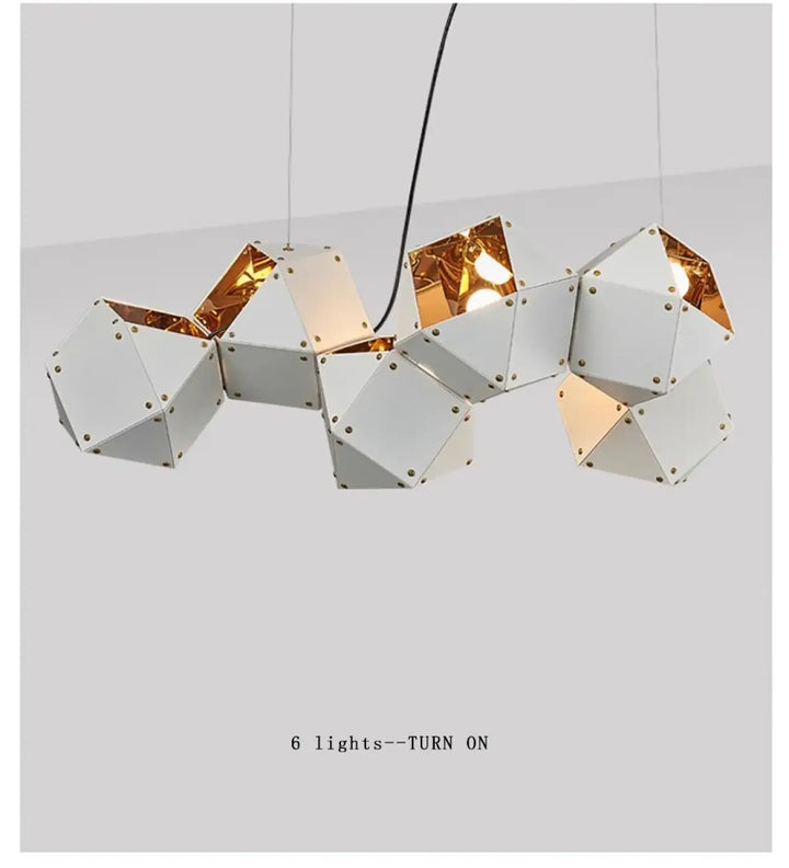 Suspension luminaire géométrique moderne ajustable chic