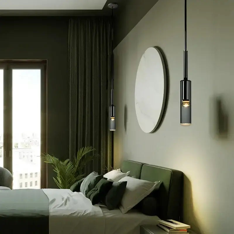 Suspension Luminaire Gris Fumé Au Design Nordique Élégant