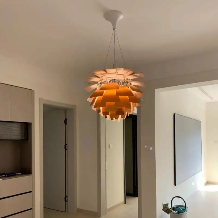 Suspension luminaire haut de gamme en forme d'artichaud

