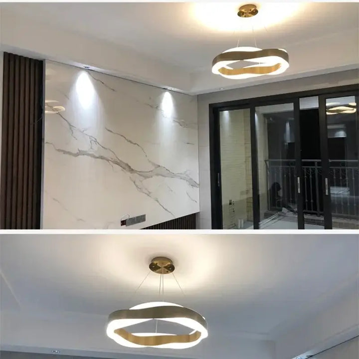 Suspension luminaire circulaire design contemporain chic