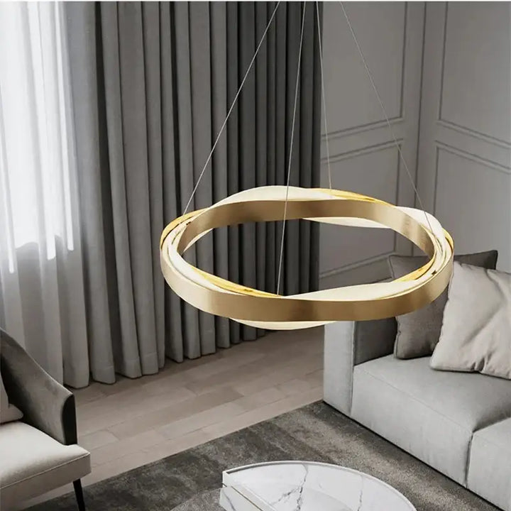 Suspension luminaire circulaire design contemporain chic