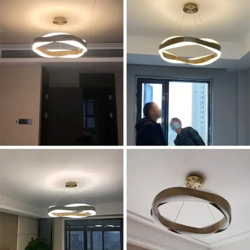 Suspension luminaire circulaire design contemporain chic