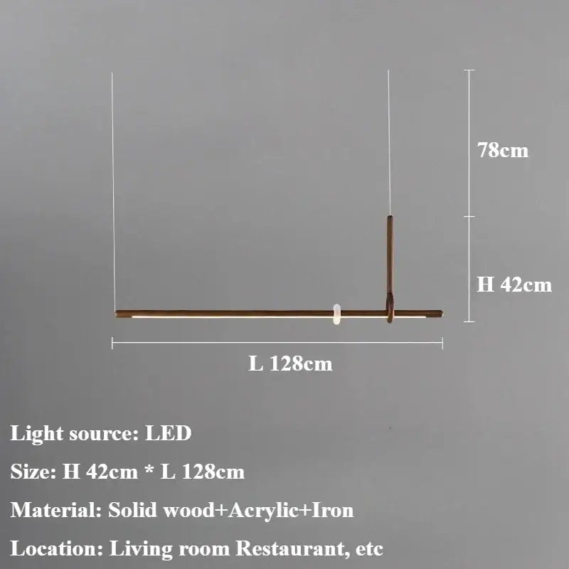 Suspension luminaire led design bois et acrylique chic