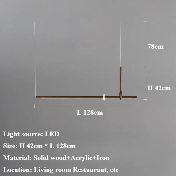 Suspension luminaire led design bois et acrylique chic