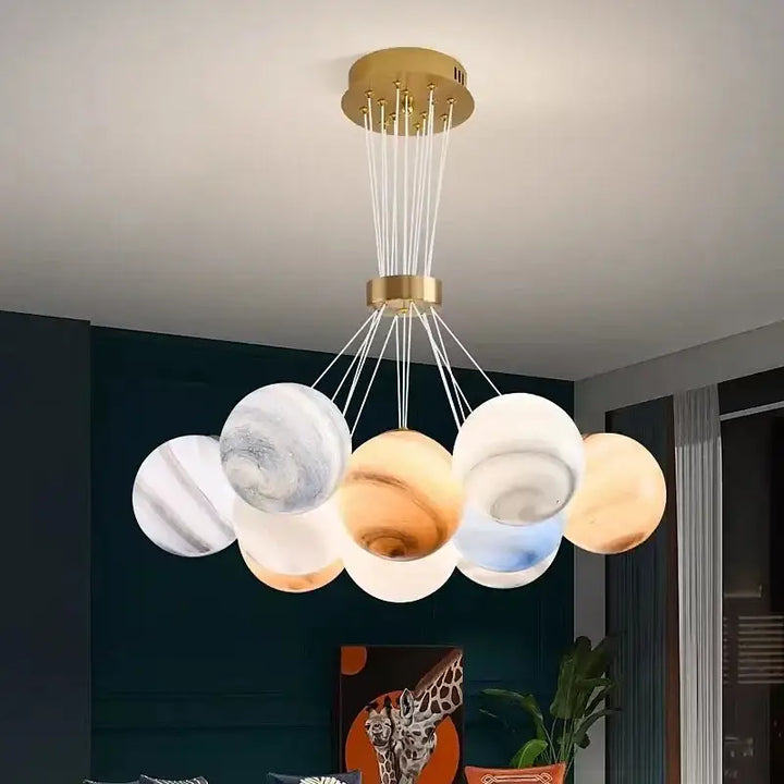 Nordic Round Glass Lamp Ball Postmodern Restaurant Bedroom Living Room Chandeliers Home Decoration Lusters Luminaires