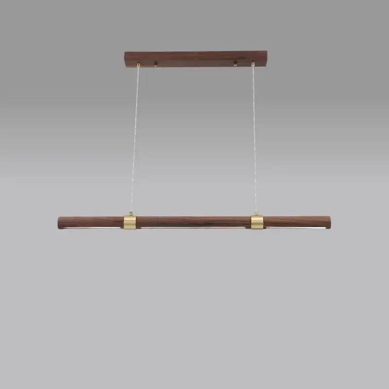 Suspension luminaire led linéaire en bois naturel scandinave
