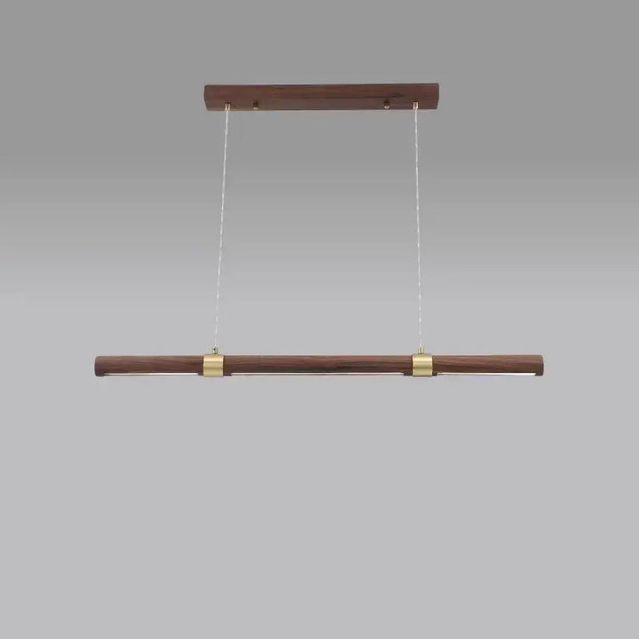 Suspension luminaire led linéaire en bois naturel scandinave