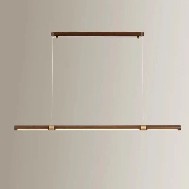Suspension luminaire led linéaire en bois naturel scandinave