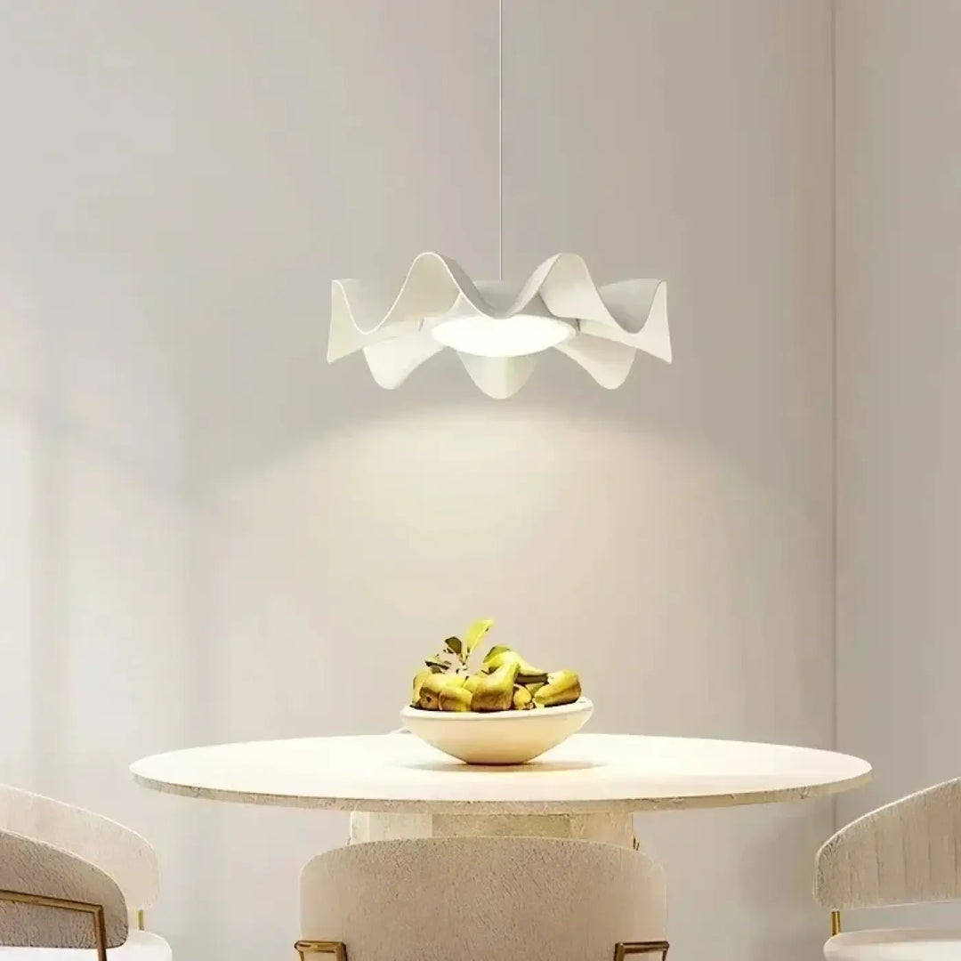 Suspension luminaire led matériau acrylique et fer élégance