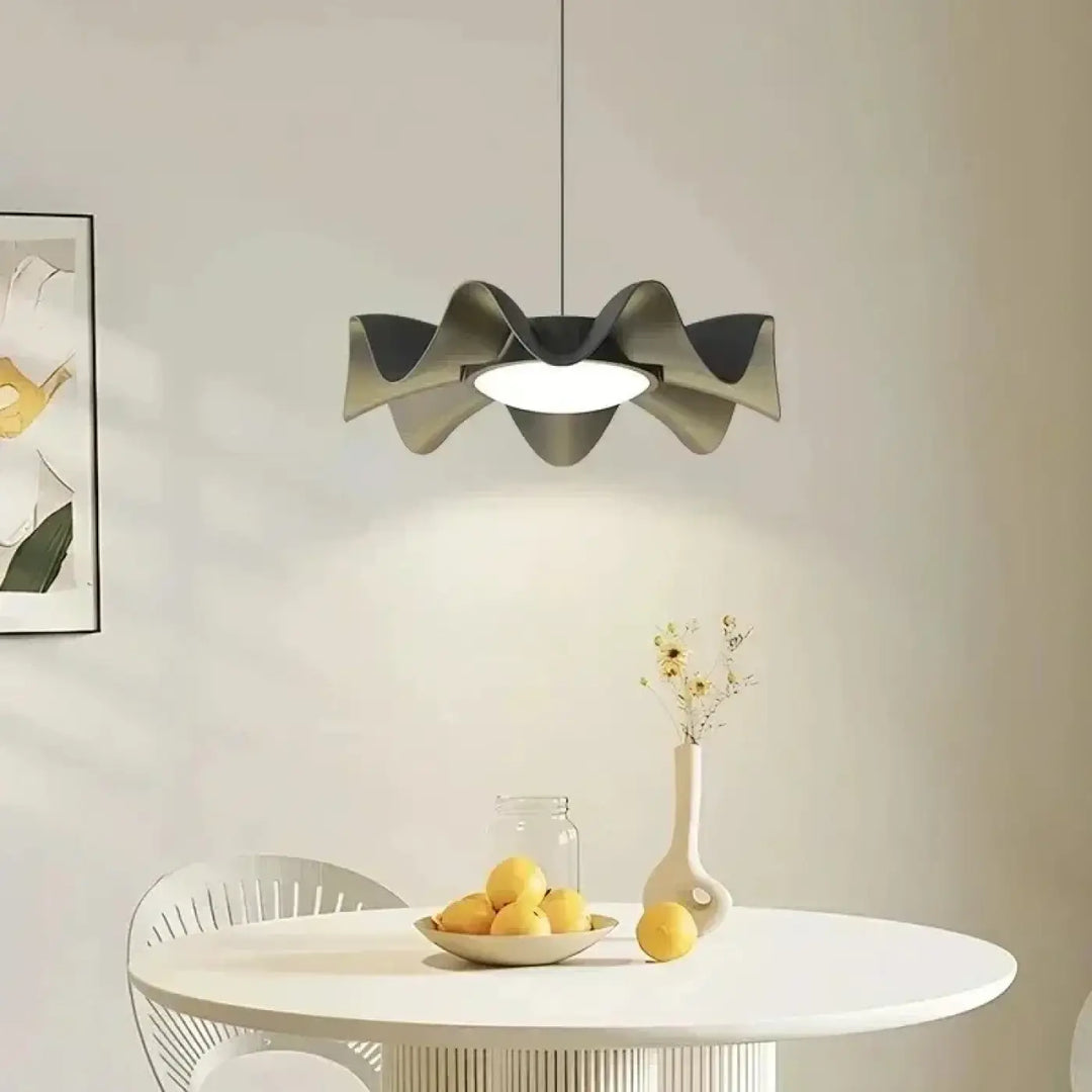 Suspension luminaire led matériau acrylique et fer élégance