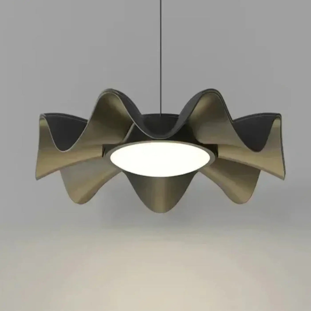 Suspension luminaire led matériau acrylique et fer élégance